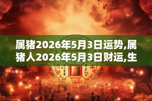 属猪2026年5月3日运势,属猪人2026年5月3日财运,生肖猪2026年5月3日运势