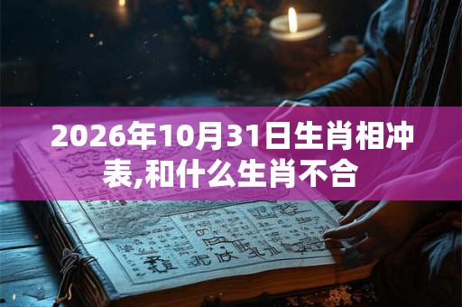2026年10月31日生肖相冲表,和什么生肖不合