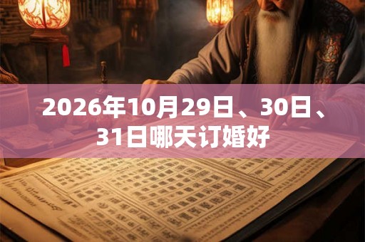 2026年10月29日、30日、31日哪天订婚好 2026年10月29日、30日、31日哪天订婚好