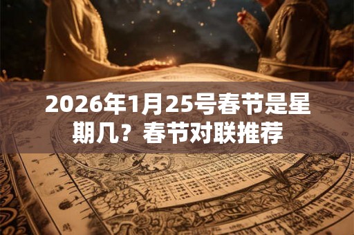 2026年1月25号春节是星期几？春节对联推荐