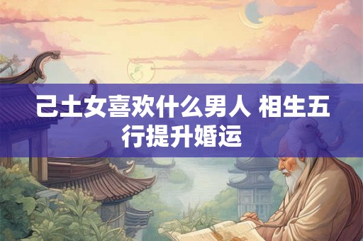 己土女喜欢什么男人 相生五行提升婚运