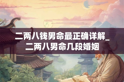 二两八钱男命最正确详解_二两八男命几段婚姻 二两八钱男命最正确详解_二两八男命几段婚姻