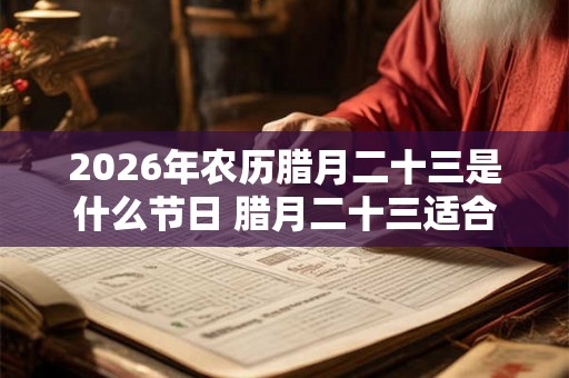 2026年农历腊月二十三是什么节日 腊月二十三适合结婚吗