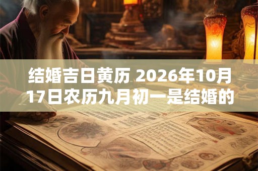 结婚吉日黄历 2026年10月17日农历九月初一是结婚的好日子吗
