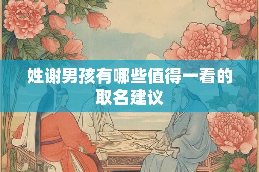 姓谢男孩有哪些值得一看的取名建议
