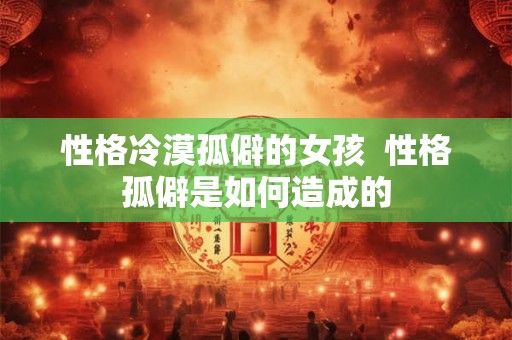 性格冷漠孤僻的女孩  性格孤僻是如何造成的