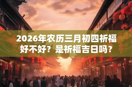 2026年农历三月初四祈福好不好？是祈福吉日吗？