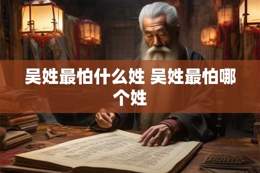 吴姓最怕什么姓 吴姓最怕哪个姓