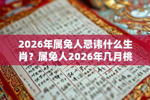 2026年属兔人忌讳什么生肖？属兔人2026年几月桃花最旺？