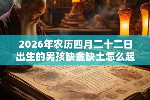 2026年农历四月二十二日出生的男孩缺金缺土怎么起名? 2026年农历四月二十二日出生的男孩缺金缺土怎么起名?