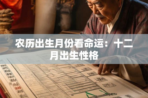 农历出生月份看命运：十二月出生性格