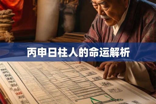 丙申日柱人的命运解析