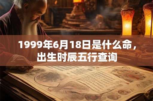 1999年6月18日是什么命，出生时辰五行查询