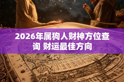 2026年属狗人财神方位查询 财运最佳方向