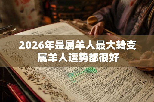 2026年是属羊人最大转变 属羊人运势都很好