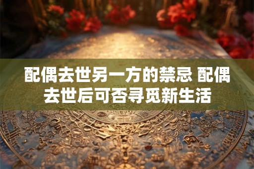 配偶去世另一方的禁忌 配偶去世后可否寻觅新生活