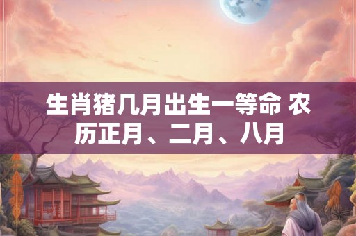 生肖猪几月出生一等命 农历正月、二月、八月