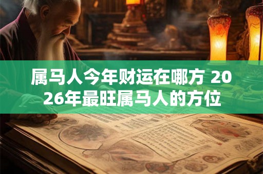 属马人今年财运在哪方 2026年最旺属马人的方位