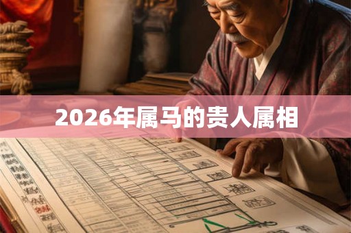 2026年属马的贵人属相