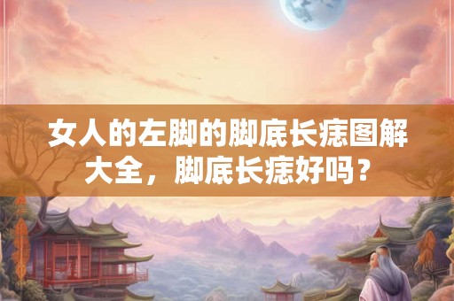 女人的左脚的脚底长痣图解大全，脚底长痣好吗？