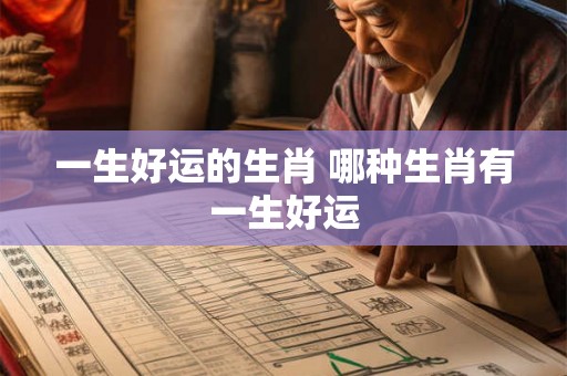 一生好运的生肖 哪种生肖有一生好运