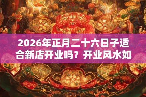 2026年正月二十六日子适合新店开业吗？开业风水如何？