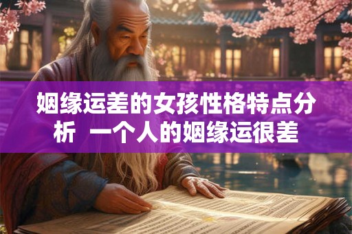 姻缘运差的女孩性格特点分析  一个人的姻缘运很差