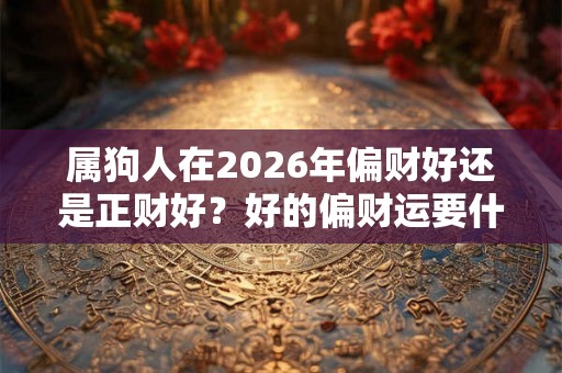 属狗人在2026年偏财好还是正财好？好的偏财运要什么条件？
