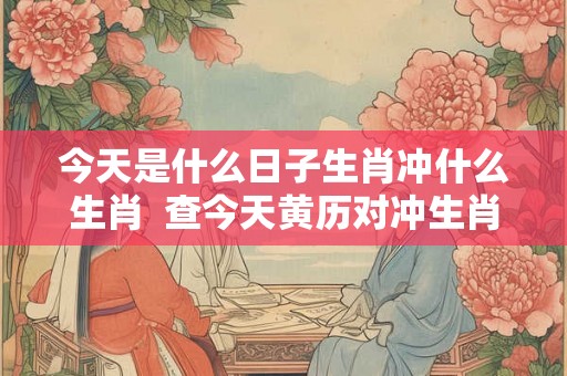 今天是什么日子生肖冲什么生肖  查今天黄历对冲生肖