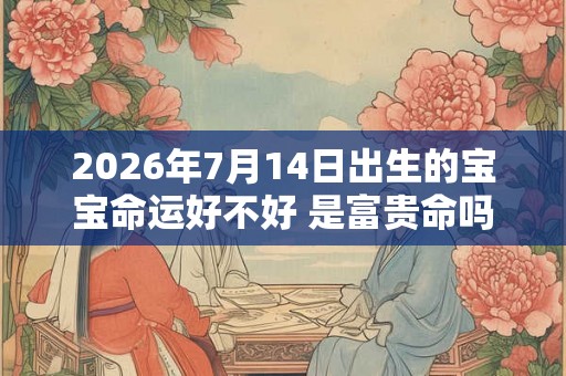 2026年7月14日出生的宝宝命运好不好 是富贵命吗