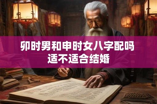 卯时男和申时女八字配吗 适不适合结婚