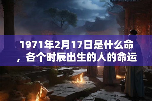 1971年2月17日是什么命，各个时辰出生的人的命运