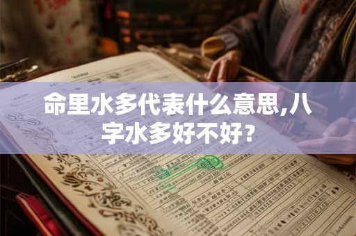 命里水多代表什么意思,八字水多好不好？