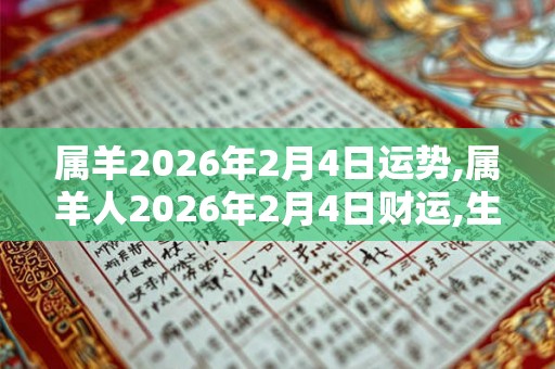 属羊2026年2月4日运势,属羊人2026年2月4日财运,生肖羊2026年2月4日运势