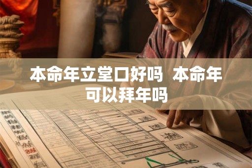 本命年立堂口好吗  本命年可以拜年吗