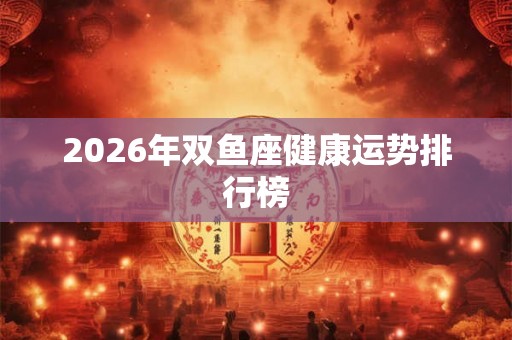 2026年双鱼座健康运势排行榜