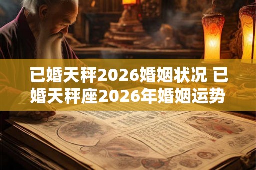 已婚天秤2026婚姻状况 已婚天秤座2026年婚姻运势如何