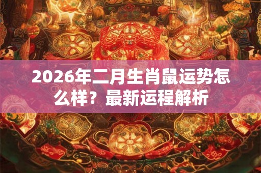 2026年二月生肖鼠运势怎么样？最新运程解析