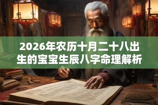 2026年农历十月二十八出生的宝宝生辰八字命理解析