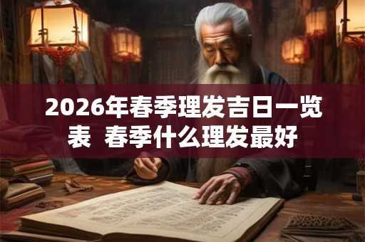 2026年春季理发吉日一览表  春季什么理发最好
