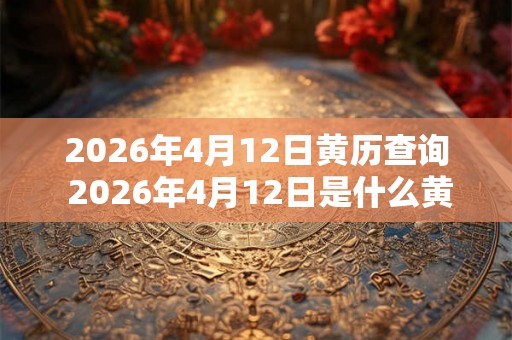 2026年4月12日黄历查询 2026年4月12日是什么黄历