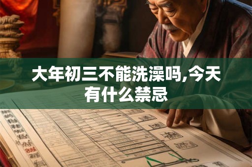 大年初三不能洗澡吗,今天有什么禁忌