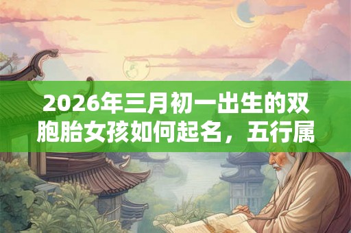 2026年三月初一出生的双胞胎女孩如何起名，五行属什么