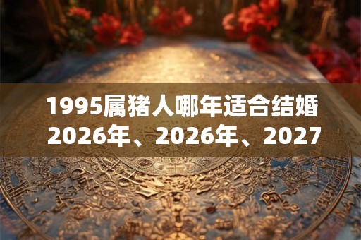 1995属猪人哪年适合结婚 2026年、2026年、2027年