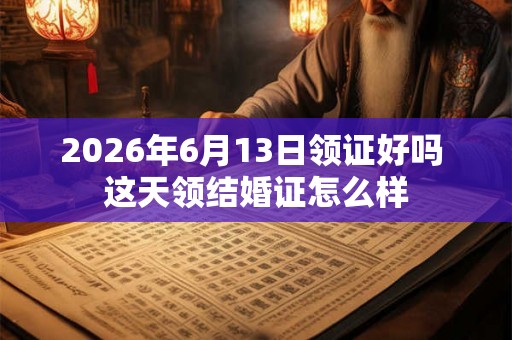 2026年6月13日领证好吗 这天领结婚证怎么样 2026年6月13日领证好吗 这天领结婚证怎么样