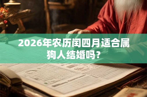 2026年农历闰四月适合属狗人结婚吗？