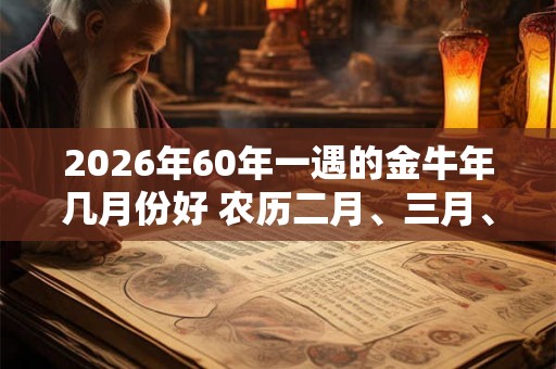2026年60年一遇的金牛年几月份好 农历二月、三月、六月