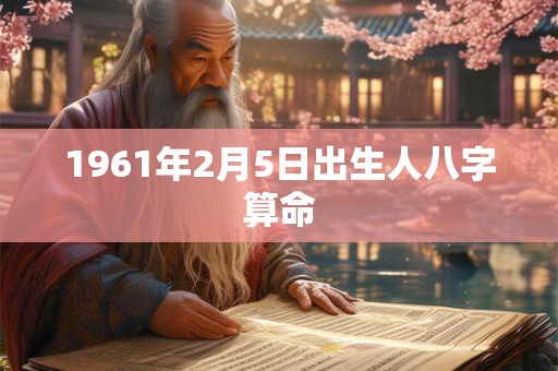 1961年2月5日出生人八字算命