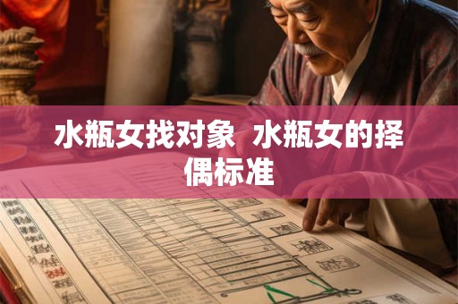 水瓶女找对象  水瓶女的择偶标准