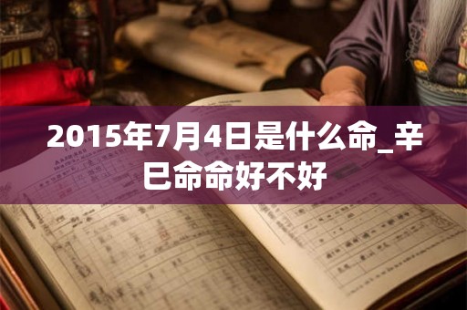 2015年7月4日是什么命_辛巳命命好不好